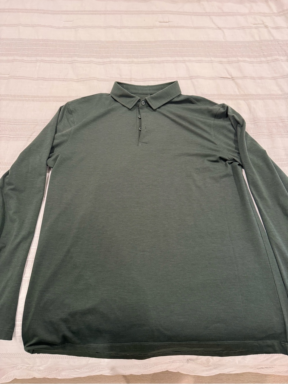 lululemon athletica Men's Long-Sleeve Polo in Forest Green